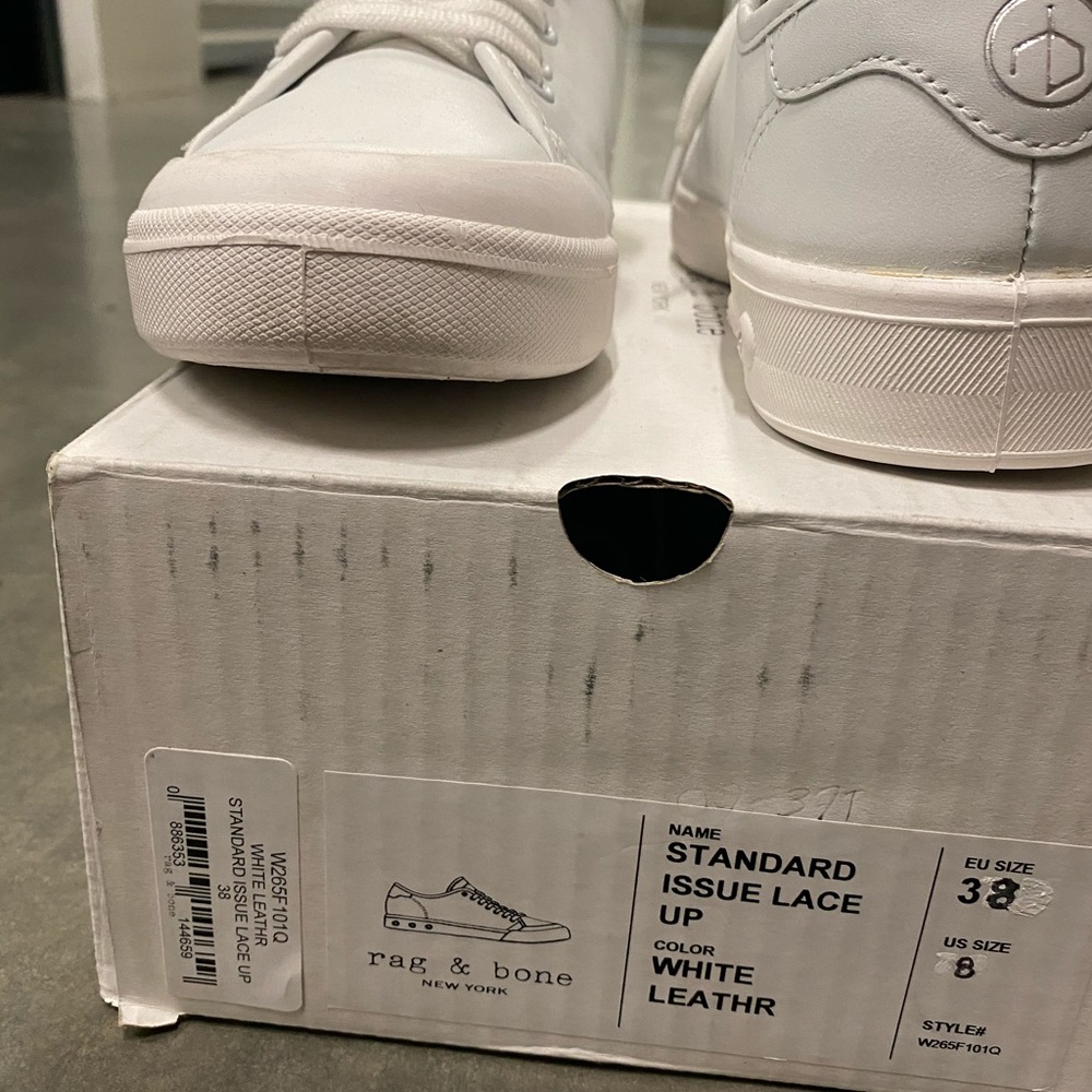 Rag & Bone Standard Issue Lace Up White Leather - Picture 4 of 12